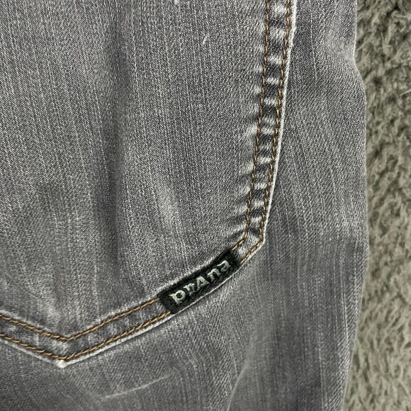 Prana Jeans Mens 32x34 Gray Bridger Slim Fit Dark Wash Denim Stretch Outdoor - Picture 12 of 16